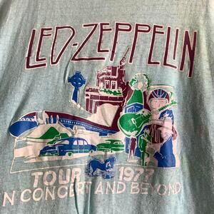 1977 LED ZEPPELIN US Tour In Concert And Beyond SWAN SONG double sided tee shirt